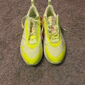 New neon green Nikes .super cute and a pop of color